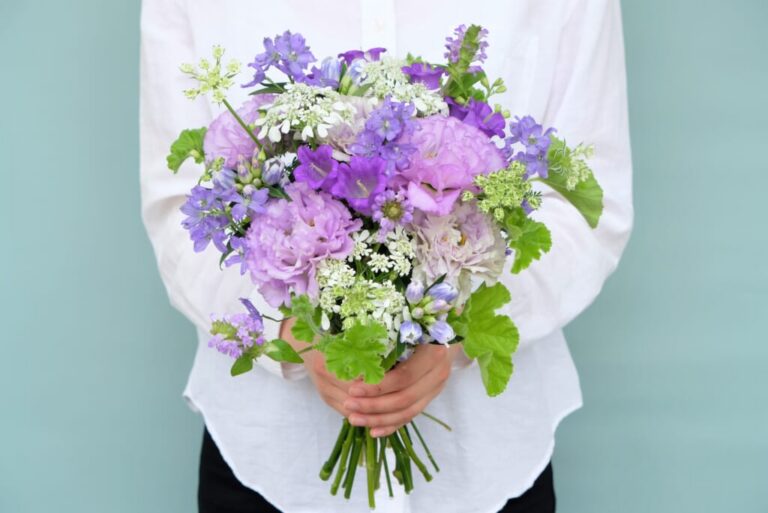 【花束】お供え花 白紫_S